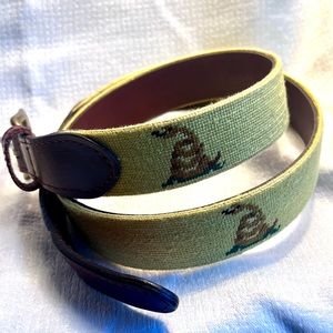 Don’t tread on me needlepoint belt